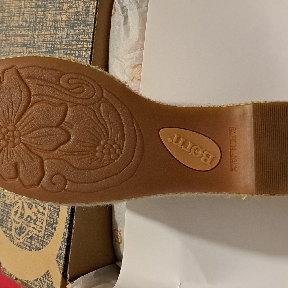 Børn Natural Lilah Leather Espadrille  Women Size 11 - Picture 7 of 8